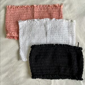 3 Ruffle Tube Tops
